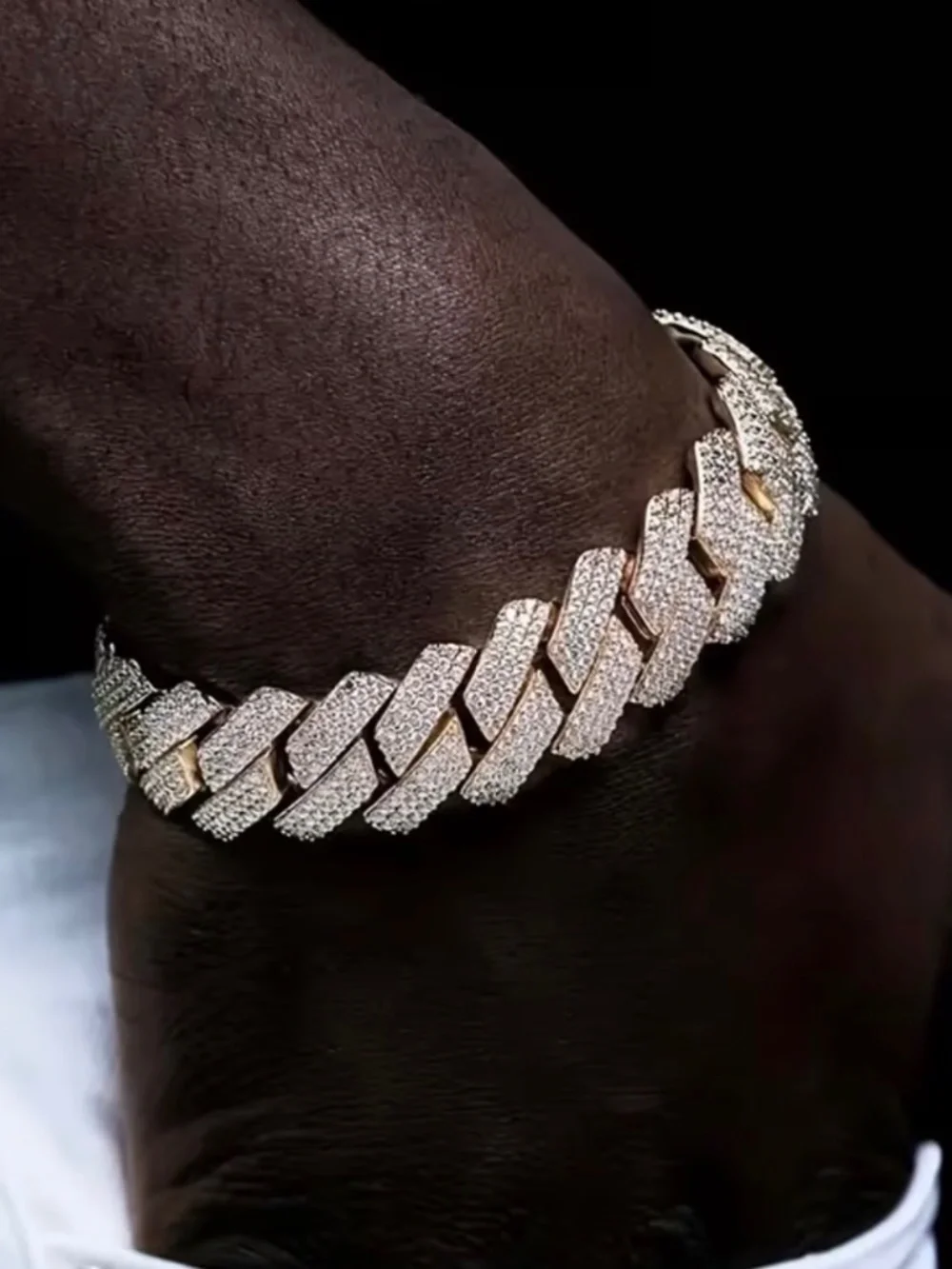 Iced Out Cuban Link Chain Bracelet